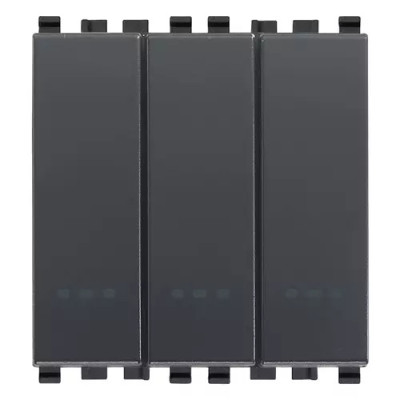 Vimar Переключатель тройной 1P 20AX серый, 20007