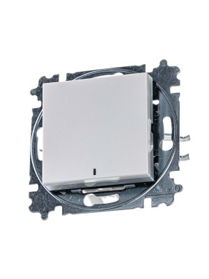 ABB EPJ Levit жемчуг / ледяной Переключатель 1-кл, с ориент, подсветкой