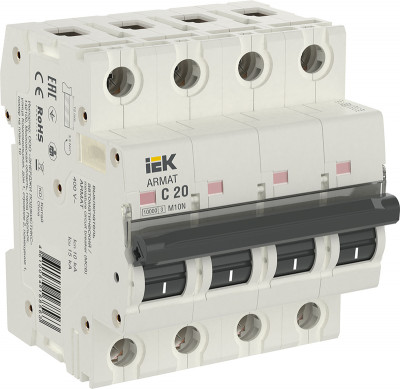 ARMAT Автоматический выключатель M10N 4P C 20А IEK, AR-M10N-4-C020