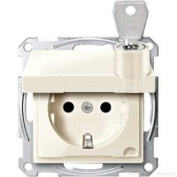 SM Розетка c замком, со шторк. и крышкой 2К+З 16А 250В~, беж. SM Розетка c замком, со шторк. и крышкой 2К+З 16А 250В~, беж.