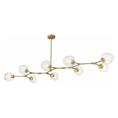 Evoluce SLE154823-09 Светильник подвесной Золотистый/Прозрачный E27 9*40W