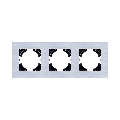 Рамка 3-постовая, серебро Kollinger Reflex AL RA3SR