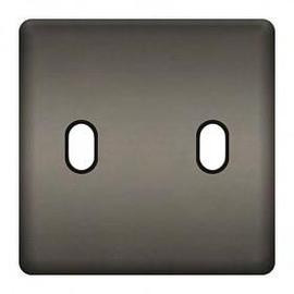 FD04321GR-M Fede Fede Накладка для 2-х тумблеров, Graphite/черн.