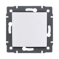 Выключатель кнопочный 1-клавишный 10А/250В, изогнутый, белый Kollinger REA-R-005WH для Aspekt, Eleganz, Reflex Выключатель кнопочный 1-клавишный 10А/250В, изогнутый, белый Kollinger REA-R-005WH для Aspekt, Eleganz, Reflex