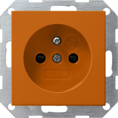 Розетка с зазем штыр с затвором (shutter) и символом