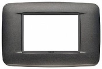 20683.15 - Vimar Накладка ROUND на 3 модуля антрацит матовый