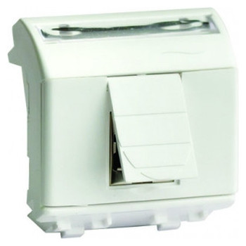 ДКС Ком.роз. RJ45 кат.6A, 8P8C, Brava, слон.кость, 2мод, 75679S