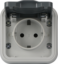 Donel W55 Рамка с крышкой для скрытой установки розетки одиночный, серый, IP55, серия (тип) DIP55 , DIP62040 Donel W55 Рамка с крышкой для скрытой установки розетки одиночный, серый, IP55, серия (тип) DIP55 , DIP62040