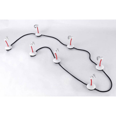 LUSSOLE BAY SHORE Трековый светильник, цвет основания - белый, плафон - металл (цвет - белый), 7x50W GU10, LSP-9818-07