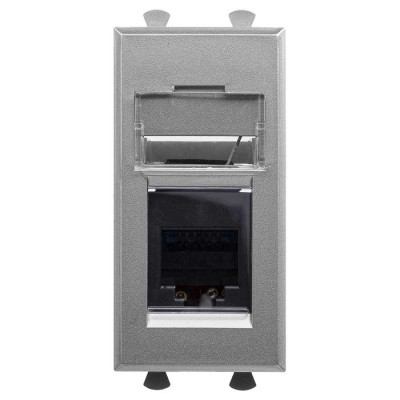 4404311 - ДКС Телефонная розетка RJ-12 модульная, "Avanti", " Закаленная сталь", 1модуль