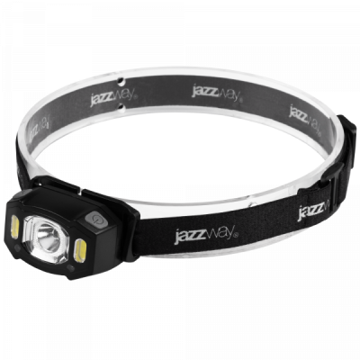 Фонарь Налобный JAZZway AccuH3-L5W-bk (черн.), 5036703