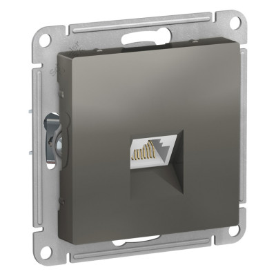 ATN000983 - ATLASDESIGN РОЗЕТКА компьютерная RJ45 кат. 5e, механизм, СТАЛЬ, Systeme Electric