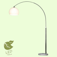 LUSSOLE MARBLE Торшер, цвет основания - хром, плафон - акрил (цвет - белый), 1x10W E27, GRLSP-0539