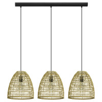 43867 Подвесной потолочный светильник (люстра) AYESGARTH, 3Х40W, E27, L910, B210, H1100, сталь, черн