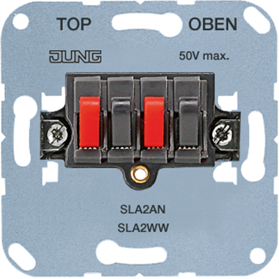 Разъем для подключения громкоговорителей 20В AC, 60В DC; антрацит; универсальные встраиваемые механизмы, SLA2AN
