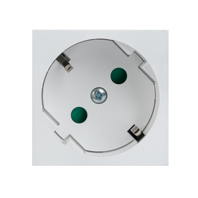 Розетка 45х45 PRO с заземлением, с защ, шторками, 45 градусов, белая EKF