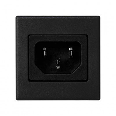 Simon SConnect Плата c 1-м разъёмом "папа" IEC320, 45х45мм, графит, K305A-14