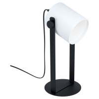 43428 Настол. лампа HORNWOOD 1, 1х28W (E27), L195, A255, осн.?180, сталь, дерево, черный/текстиль, б