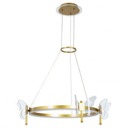 Arte Lamp DARCY, Светильник подвесной, цвет арматуры - золото, цвет плафона/декора - прозрачный, 1x72W LED, A2187LM-1GO