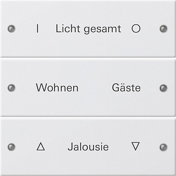 220303 Gira Набор клавиш 3-клав.,  ГРАВИРОВКА