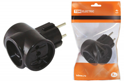 Тройник 3х2П 16А макс. 250B ЕВРО "Ретро" (карболит) TDM Electric, SQ1806-0101