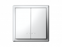 Systeme Electric ArtGallery выключатель 2-клавишный с подсветкой, белый Systeme Electric ArtGallery выключатель 2-клавишный с подсветкой, белый