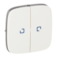 Legrand Valena ALLURE.Лицевая панель для выключателя двухклавишного с подсветкой .Белая, 755225