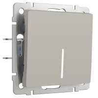 Werkel W1212104/ Выключатель одноклавишный проходной с подсветкой (дымчатый), a069450