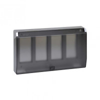 Simon Cima 500 Алюминий Рамка с суппортами с крышкой на 4модуля, 164х50х284мм, 51040104-033