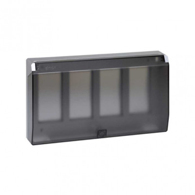 Simon Cima 500 Алюминий Рамка с суппортами с крышкой на 4модуля, 164х50х284мм, 51040104-033