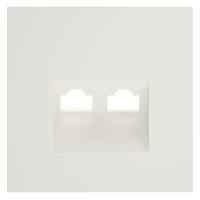 Накладка для розетки компьютерной двойной RJ45+RJ45 кат.6, S70 (хлопок), VLS001413