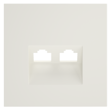 Накладка для розетки компьютерной двойной RJ45+RJ45 кат.6, S70 (хлопок), VLS001413