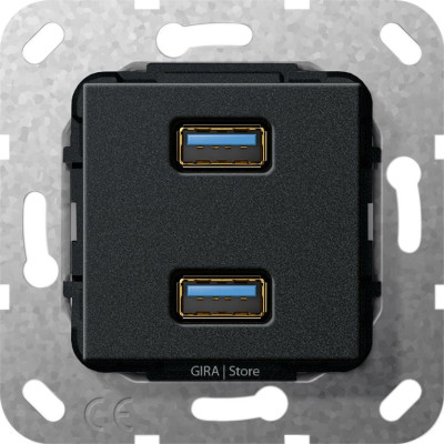 568410 Gira Разъем USB 3.0 A 2 местн.