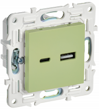 SKANDY Роз. USB A+C 3,1А SK-R14M мятн. IEK, SK-U22-D31-K06