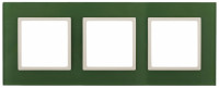 ЭРА 14-5103-27 Elegance Зеленый/сл.кость Стекло Рамка 3-ая