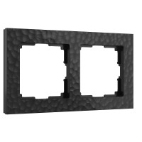 Werkel W0022408/ Рамка на 2 поста Hammer (черный), a052517