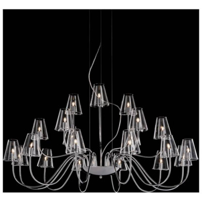 Lightstar 758214 (MD7116-21А) Люстра подв. DIAFANO 21х40W G9 ХРОМ/ПРОЗРАЧНЫЙ (в комплекте)