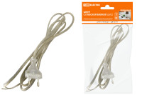 Шнур с плоской вилкой ШУ02 ШВВП 2х0,75мм2 1,7 м. прозрачный TDM Electric, SQ1305-0014