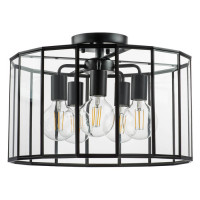 Lightstar 798257 (MX7961-5A) Люстра  GENNI 5х40W E27 ЧЕРНЫЙ МАТОВЫЙ/ПРОЗРАЧНЫЙ (в комплекте)