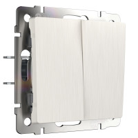 Werkel W1122013/ Выключатель двухклавишный проходной (перламутровый рифленый), a051185