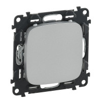 Legrand Valena ALLURE.Заглушка с суппортом.С лицевой панелью.Алюминий, 755187