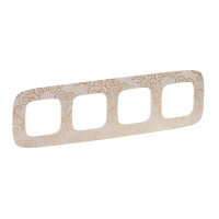 Legrand Valena ALLURE.Рамка "Нарцисс золото".4-постовая универсальная, 754354 Legrand Valena ALLURE.Рамка "Нарцисс золото".4-постовая универсальная, 754354