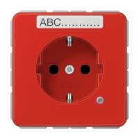 SCHUKO-розетка с полем для надписи и индикатором, CD1520BFNAKORT