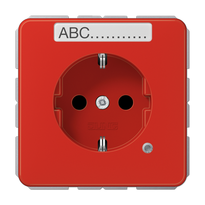 SCHUKO-розетка с полем для надписи и индикатором, CD1520BFNAKORT