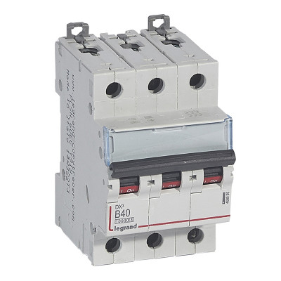 Legrand Автоматический выключатель DX? 10000 - 16 кА - тип характеристики B - 3П - 400 В~ - 40 А - 3 модуля, 408995