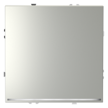 Выключатель встраиваемый VOLTUM S70 одноклавишный с подсветкой 10А, (сталь), VLS010205