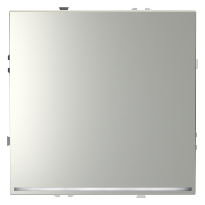 Выключатель встраиваемый VOLTUM S70 одноклавишный с подсветкой 10А, (сталь), VLS010205