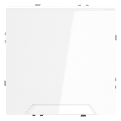 Розетка встраиваемая VOLTUM S70 с заземлением, защитными шторками и крышкой 16А, (белый глянцевый), VLS040301