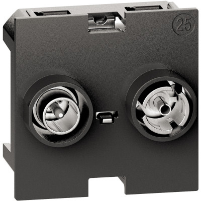 K4217M2D Bticino LIVING NOW. Розетка телевизионная-спутниковая TV-SAT "звезда" 2 модуля., K4217M2D