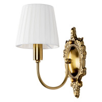 Arte Lamp GRACIE, Бра, цвет арматуры - ПОЛИРОВАННАЯ МЕДЬ, цвет плафона/декора - БЕЛЫЙ, 1х40W E27, A7301AP-1PB